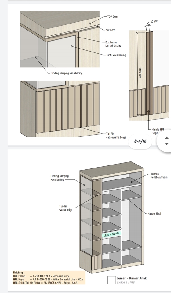 CAD Drawing - Membuat gambar kerja ,gambar detail,3d perspektif - 3