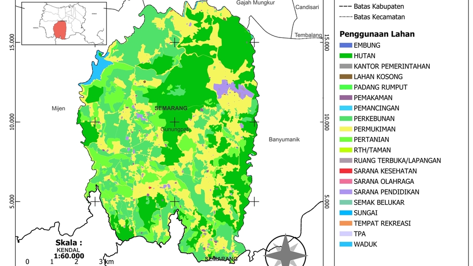 Jasa Lainnya di Desain Grafik - Pemetaan tematik GIS (ArcGIS, QGIS)