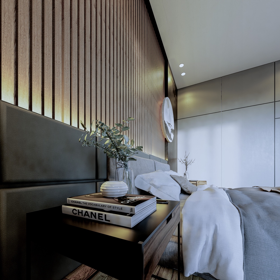 Jasa pembuatan video animasi 3d untuk interior desain rumah modern dengan nuansa kayu.