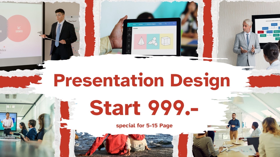 รับทำ presentation สวยงาม สดุดตา เริ่มต้น 999 บาท เหมาะสำหรับ 5-15 หน้า