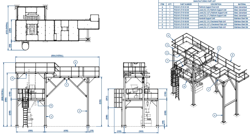 เขียนแบบวิศวกรรมและออกแบบโครงสร้าง - รับงานเขียนแบบ-ออกแบบ 3D Model / 2D Drawing ด้วยโปรแกรม Autodesk Inventor & Auto CAD - 6