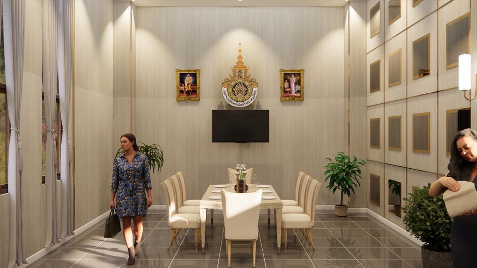 รับออกแบบตกแต่งภายในบ้าน ห้องรับประทานอาหาร