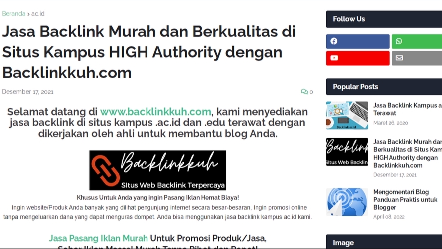 Blogger - Backlink PBN dan Kampus Terawat dan Terpercaya dengan Harga yang Terjangkau, Pekerjaan Cepat - 2