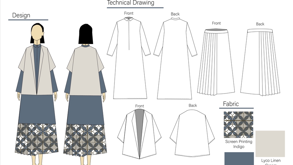 Desain Kaos & Motif - Design & Technical Drawing Fashion - 1