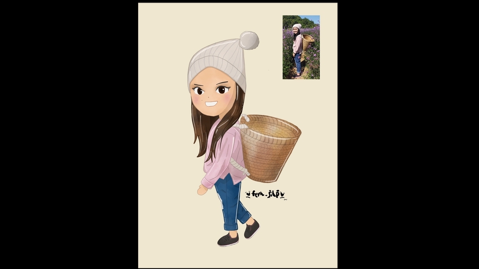 รับวาดภาพเหมือนการ์ตูนน่ารัก สไตล์น่ารัก สีหวาน เหมาะสำหรับวาดภาพตัวเอง ภาพครอบครัว หรือเป็นของขวัญให้คนที่คุณรัก