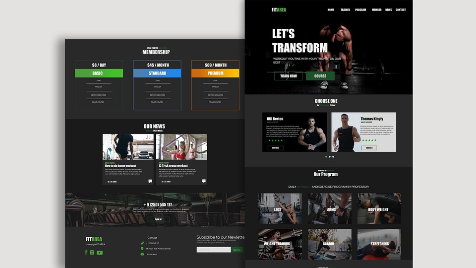 รับออกแบบเว็บไซต์ ออกแบบ ui ux สำหรับฟิตเนส