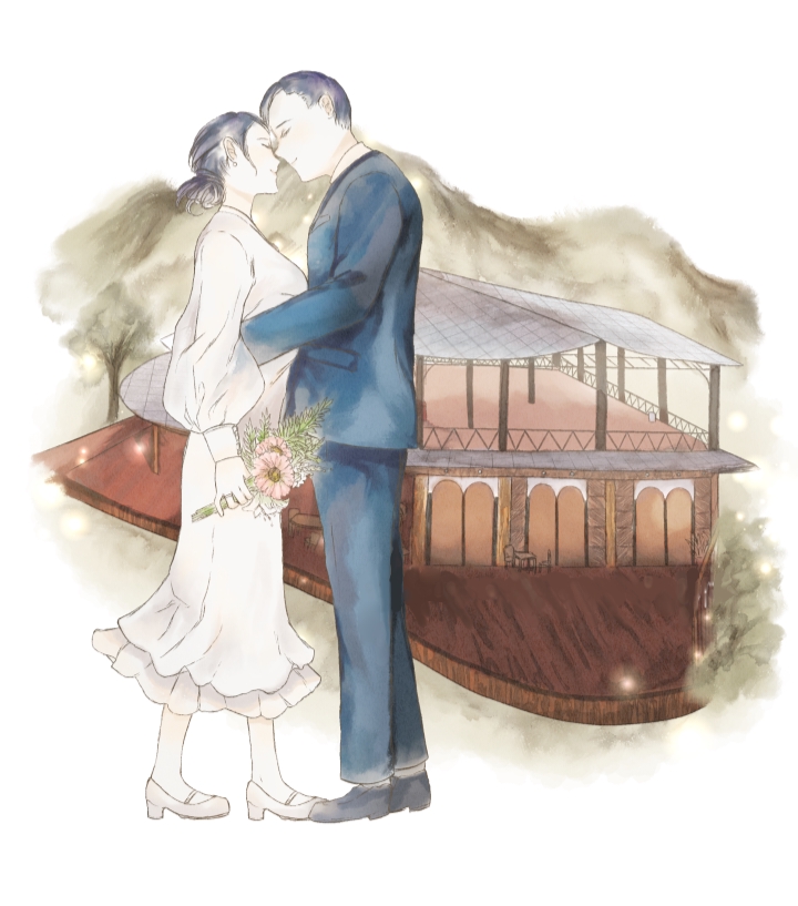 วาดภาพเหมือน Portrait - Portrait ภาพเหมือนสไตล์สีน้ำ ภาพคู่,ภาพเดี่ยว - 5