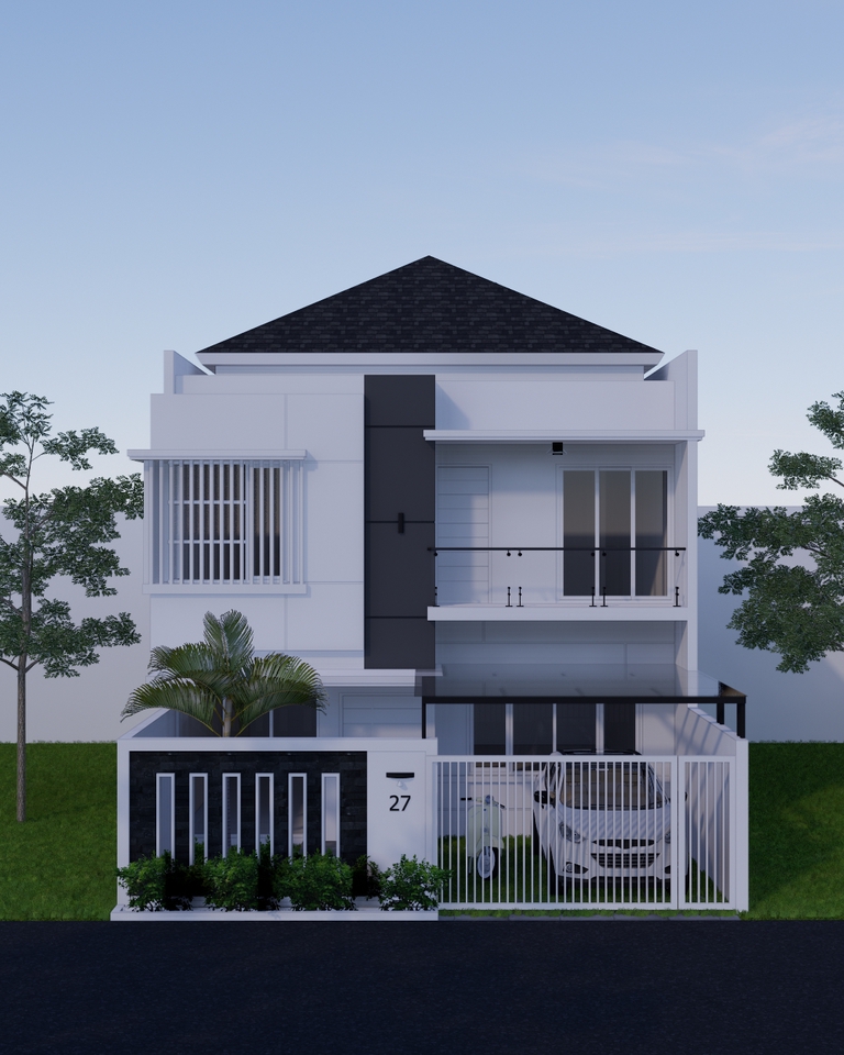 3D & Perspektif - DESAIN EXTERIOR RUMAH TINGGAL, KANTOR, CAFE DAN LAIN-LAIN - 19