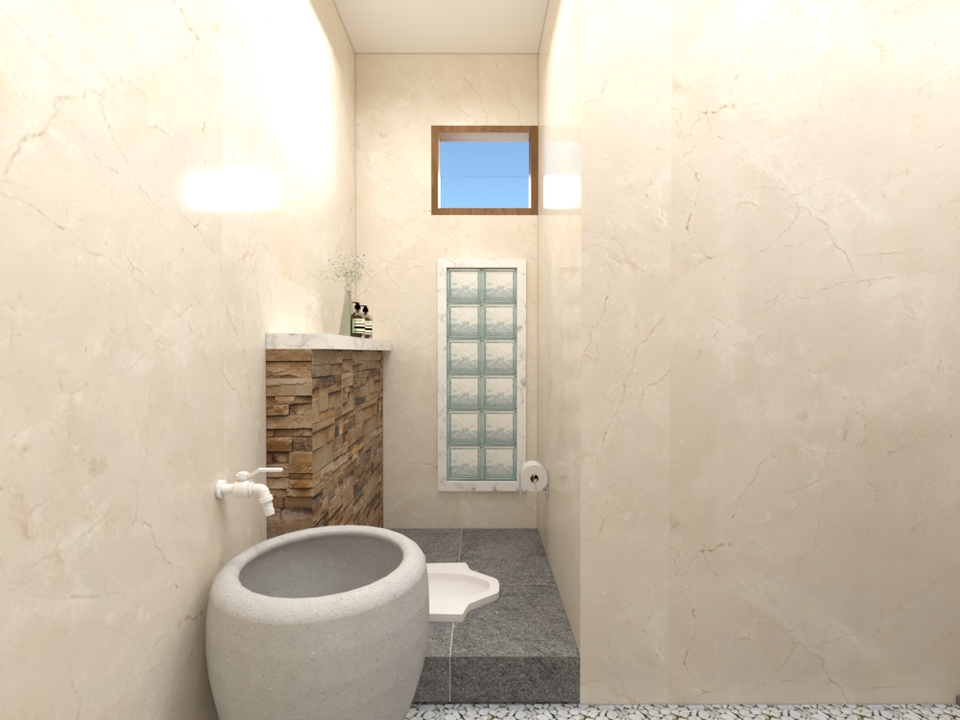 Jasa pembuatan video animasi 3d untuk interior kamar mandi dengan desain modern dan minimalis.