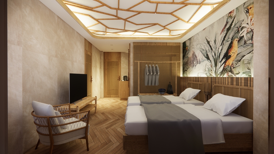 3D Perspective - ออกแบบตกแต่งภายใน วางแปลน.ขึ้นโมเดลสามมิติ.เขียนแบบก่อสร้างเพื่อประเมินราคา บ้าน,โรงแรม,คาเฟ่ - 6