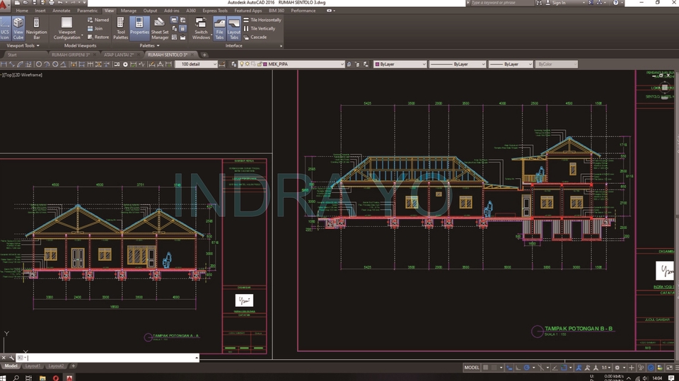Gambar Kerja IMB Lengkap Detail CAD