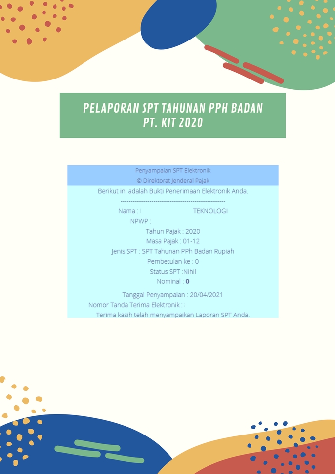 Akuntansi dan Keuangan - Jasa Pelaporan Pajak SPT Tahunan Badan & SPT Masa Bulanan Konsultan Pajak - 3