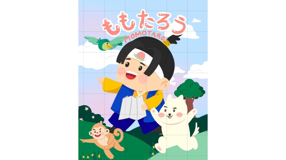 Ilustrasi desain karakter imut untuk jasa desain spanduk online.