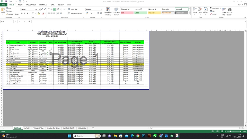 Entri Data - Data Entry/Input Data Ms Excel (Rumus Vlokup, Hlokup, SUM dll) - 4