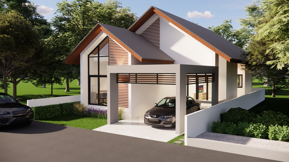 3D Perspective - รับทำโมเดล 3D , ทำภาพ 3D Perspective Exterior , Interior , Section ตามแบบ / ออกแบบเขียนแบบอาคาร - 15