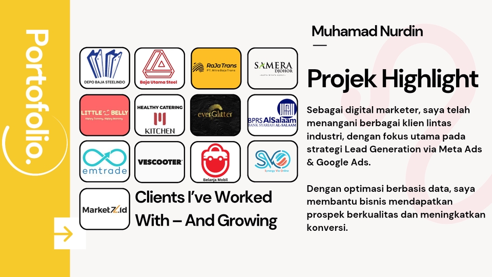 Jasa digital marketing dan layanan klien - portofolio  Muhamad Nurdin  - jasa iklan instagram - jasa facebook ads - jasa pasang iklan facebook - jasa marketing instagram - jasa google ads murah - jasa iklan google adwords - jasa iklan adwords - jasa digital marketing terbaik - jasa marketing digital - jasa marketing online - jasa digital agency - jasa online marketing - google merchant center - jasa iklan google shopping - beriklan google shopping - jasa google merchant