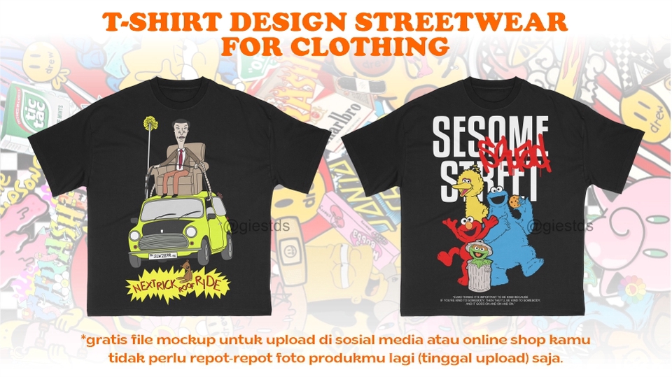 Desain Kaos & Motif - Desain Kaos Tema Streetwear Urban Clothing - 5