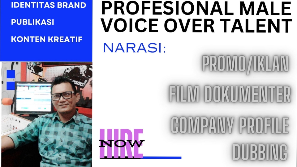 Sulih suara (dubbing, looping) - Voice Over Narasi - 1