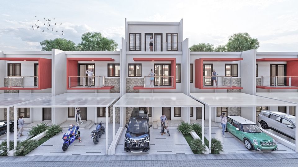 Jasa desain 3D eksterior rumah minimalis modern, desain arsitektur freelance, desain rumah minimalis sederhana, desain rumah modern.