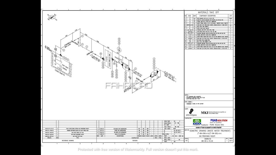 CAD Drawing - Pembuatan Gambar AutoCAd Isometrik + MTO ( Material Take Off ), Editing Piping Plan, juga P&ID - 7