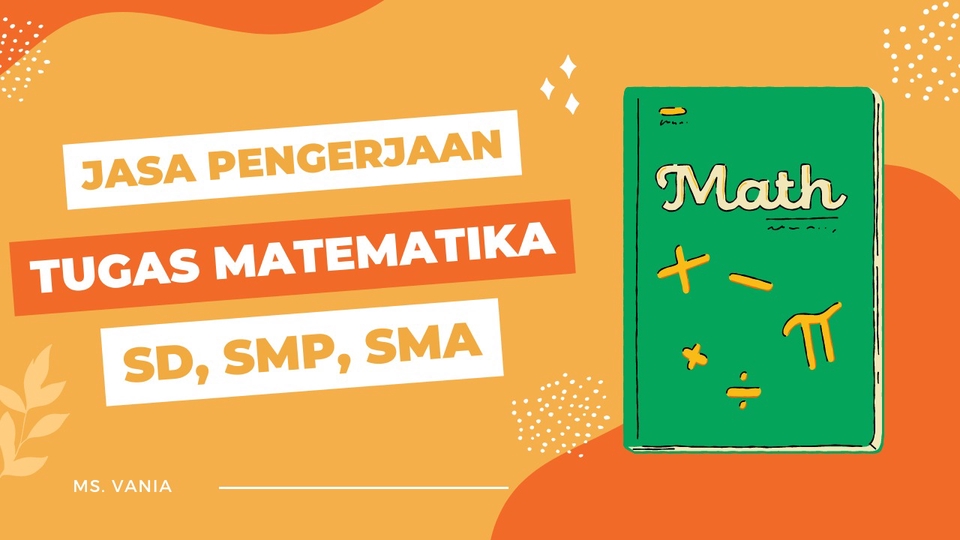 Jasa Lainnya - Jasa Pengerjaan Tugas Matematika SD, SMP, SMA - 1