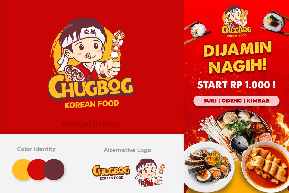 Jasa desain logo online, membuat logo restoran makanan di Indonesia.