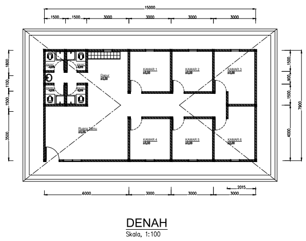 CAD Drawing - AUTOCAD - Desain rumah tinggal, perumahan, kantor, villa, ruko, appartement, hotel dll - 2