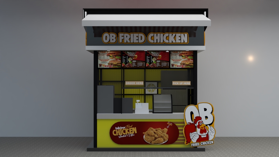 3D & Perspektif - Desain container,booth container,booth franchise, rangka container custom. - 23