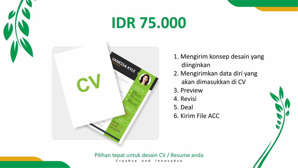 Portfolio & Resume - DESAIN CV (CURICULUM VITAE) / RESUME PROFESIONAL | EXPRES 1 HARI JADI - 3