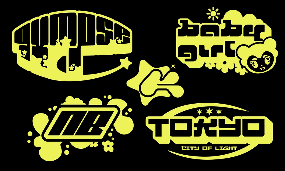 Logo - jasa desain logo y2k, futuristic, and cyberpunk style - 8