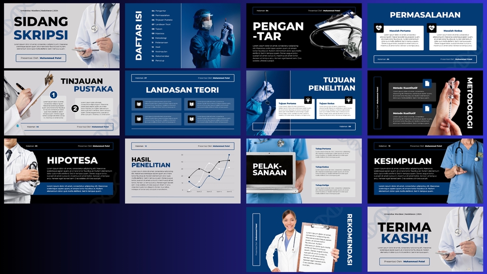 Jasa pembuatan slide presentasi powerpoint skripsi desain presentasi murah.
