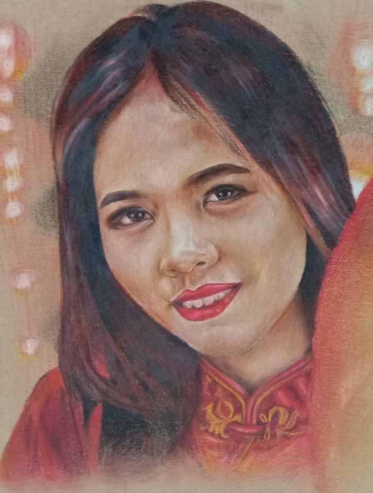 วาดภาพเหมือน Portrait - วาดภาพเหมือน สีไม้บนกระดาษ จัดส่งฟรี - 13