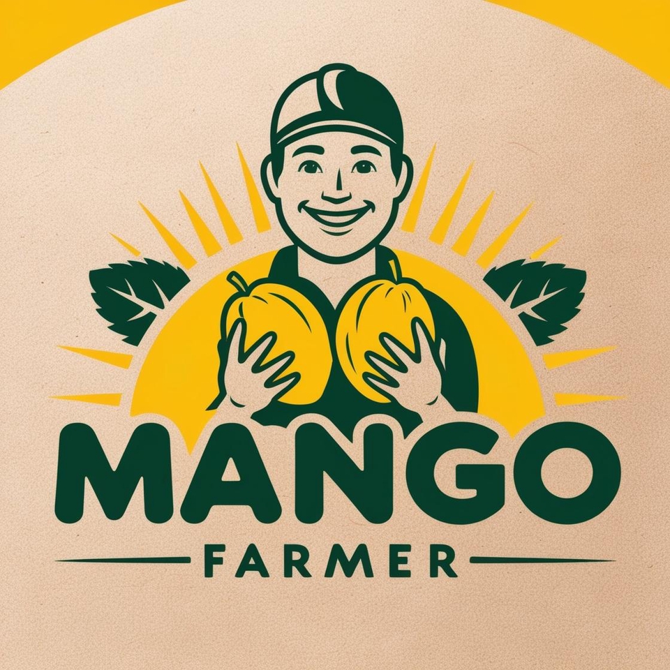 Logo Mango Farmer, desain logo jasa pembuatan logo buah, desain logo online, desain logo murah, desain logo perusahaan.