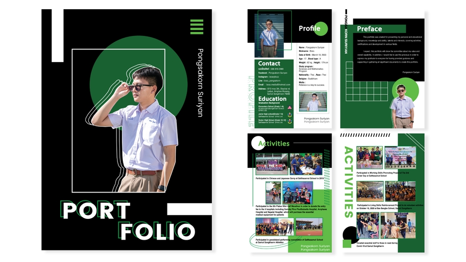 รับทำพอร์ตโฟลิโอ ออกแบบโปรไฟล์ บริการทำพอร์ตโฟลิโอ เรซูเม่ แฟ้มสะสมผลงาน