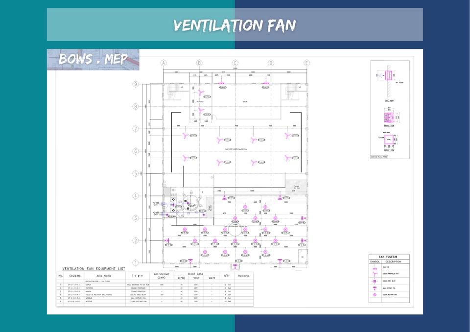 CAD Drawing - Desain Gambar 2D MEP M.E Mechanical & Electrical - 4