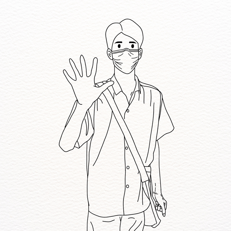 วาดภาพการ์ตูน - รับวาดภาพ ศิลปิน / ดารา / จากภาพเหมือน ให้เป็นสไตล์มินิมอล - 4