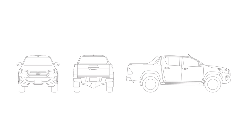 ภาพประกอบเวกเตอร์ - Car Dimension - 2