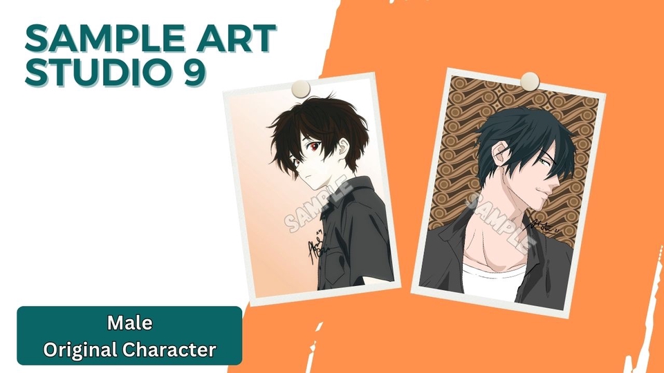 Jasa desain karakter laki-laki original dengan desain kartun untuk game, vtuber, atau maskot