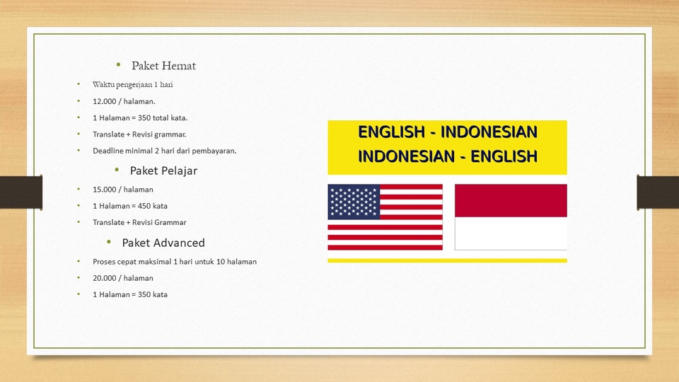 Penerjemahan - Translate Indonesia ke Inggris atau sebaliknya - 4