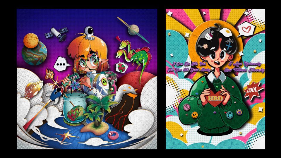 รับวาดรูปการ์ตูน สไตล์น่ารัก 3 มิติ รับวาดอนิเมะ วาดการ์ตูนจีน