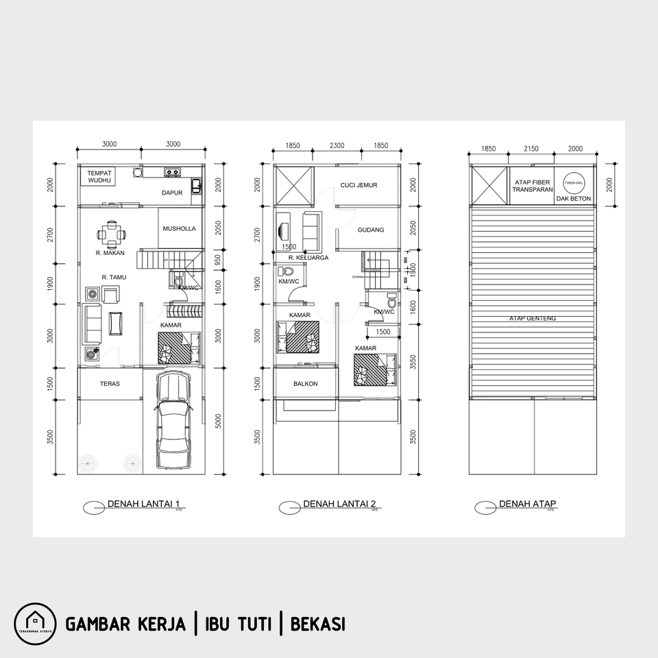 CAD Drawing - JASA DESAIN RUMAH TINGGAL,TOKO,RUKO,OFFICE GAMBAR 2D/3D, DED DAN RAB, HARGA PER 70 M2,DALAM 1 MINGGU - 6