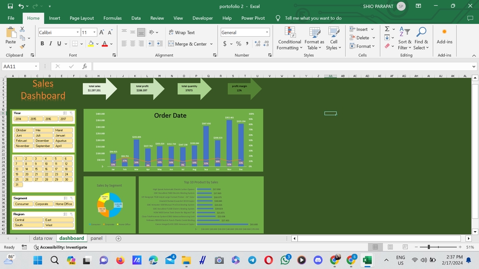 Jasa entry data excel untuk analisa penjualan menggunakan spreadsheet dan grafik.