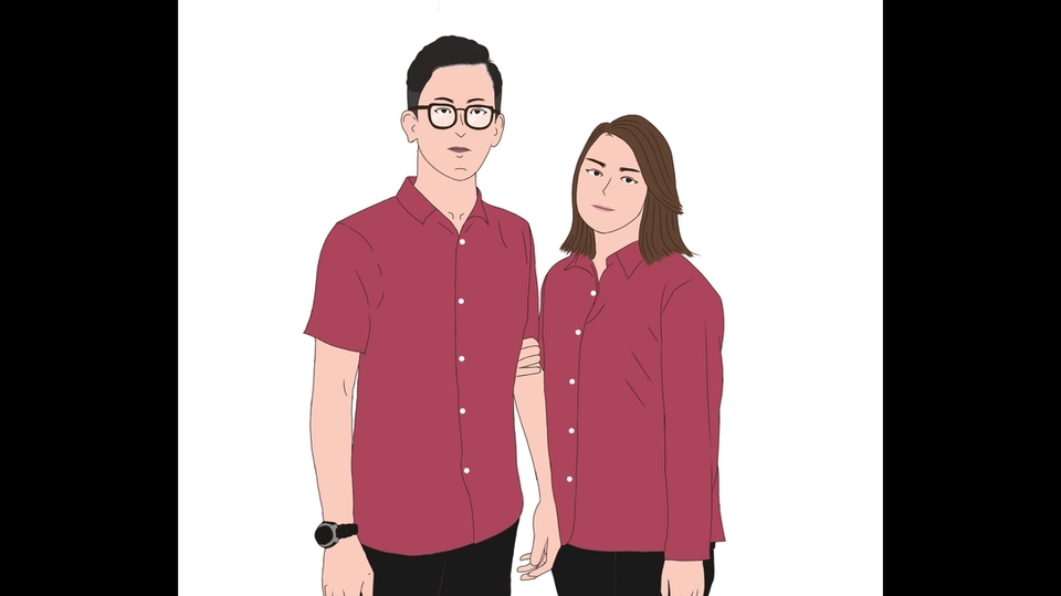 Gambar dan Ilustrasi - Ilustrasi Kartun Style Couple - 3