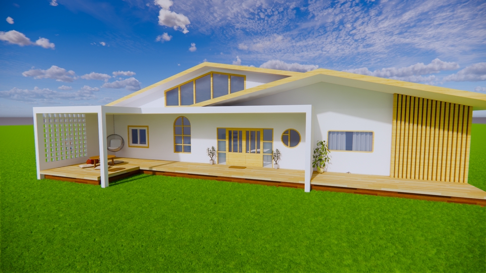 3D Perspective - รับวาดแบบ 3D ด้วยโปรแกรม Sketchup  - 4