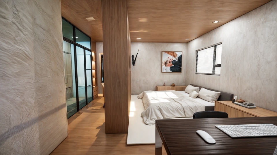 Jasa Desain Interior 3D Rumah Minimalis Modern Desain Kamar Tidur Mewah
