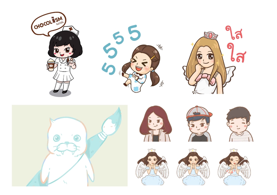 ออกแบบ Character & Mascot - ออกแบบคาแรคเตอร์ / มาสคอต / มาสคอตโลโก้ หลากหลายแบบสไตล์ - 9