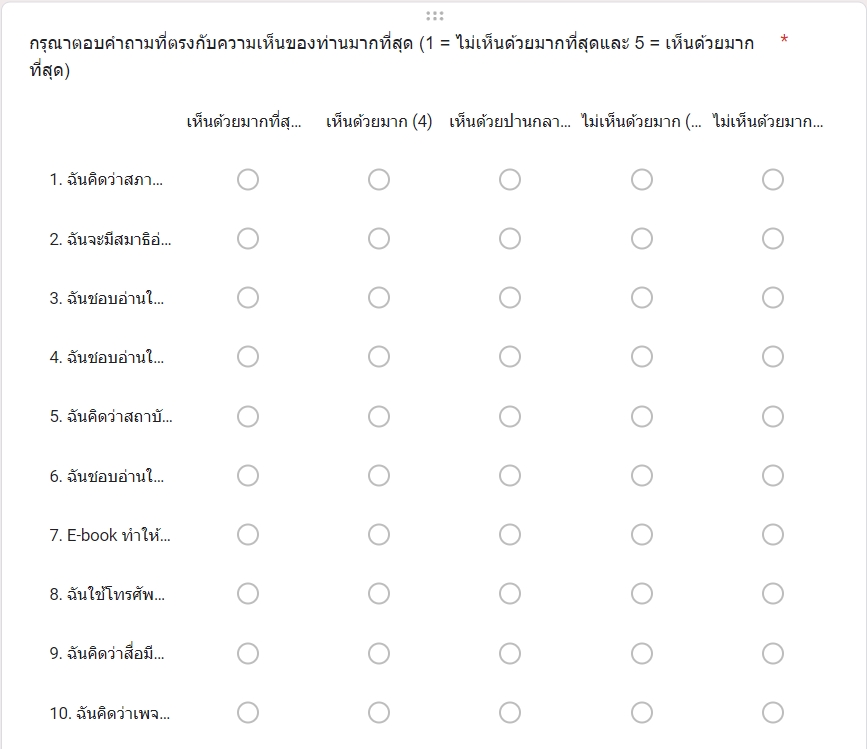 รับทำแบบสอบถามออนไลน์ แบบสอบถาม