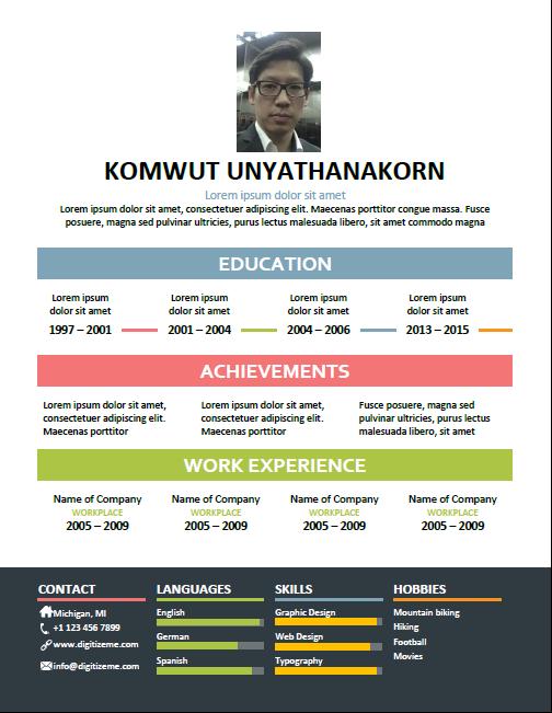 รับทำเรซูเม่ รับทำพอร์ต รับทำ cv ออกแบบโปรไฟล์บริษัท รับทำ portfolio