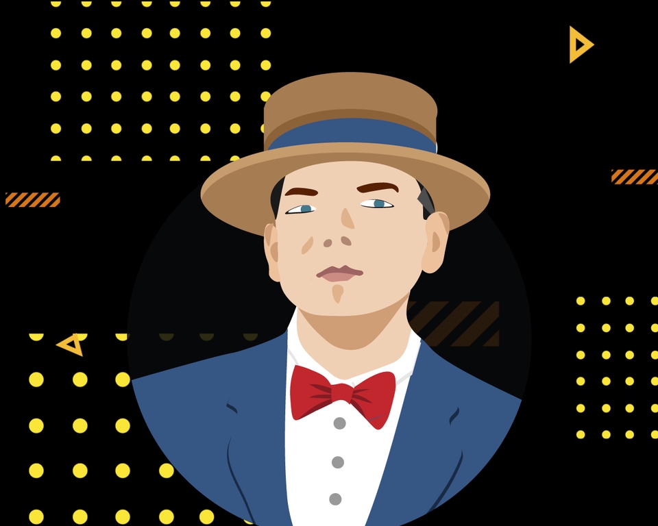 Gambar dan Ilustrasi - Ilustrasi Vektor Wajah - 6