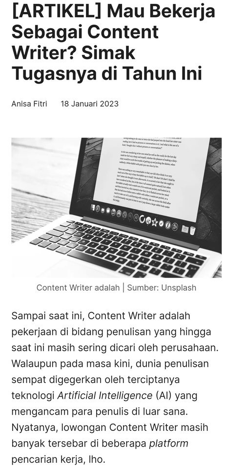 Penulisan Konten - MENULIS ARTIKEL DALAM BERBAGAI TEMA - 11
